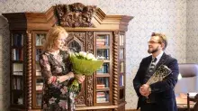 T. Ozorowska i Dziekan W. Zalewski (fot. S. Dajkowski)