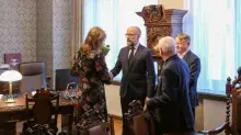 Od lewej: T. Ozorowska, prodziekan M.M.Wiszowaty, prof. A. Szmyt, prof. T. Bąkowski (fot. S. Dajkowski)