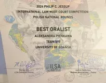 Udział reprezentacji WPiA UG w The Phillip C. Jessup International Law Moot Court Competition