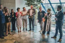 Finisaż wystawy Marka Okrassy na WPiA - relacja