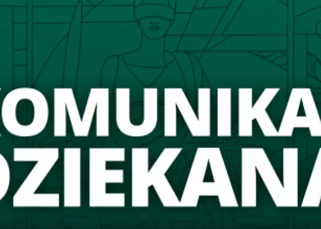 Komunikat Dziekana Wydziału Prawa i Administracji UG dotyczący trybu składania prac dyplomowych