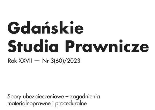 Nowy numer czasopisma „Gdańskie Studia Prawnicze” już dostępny!