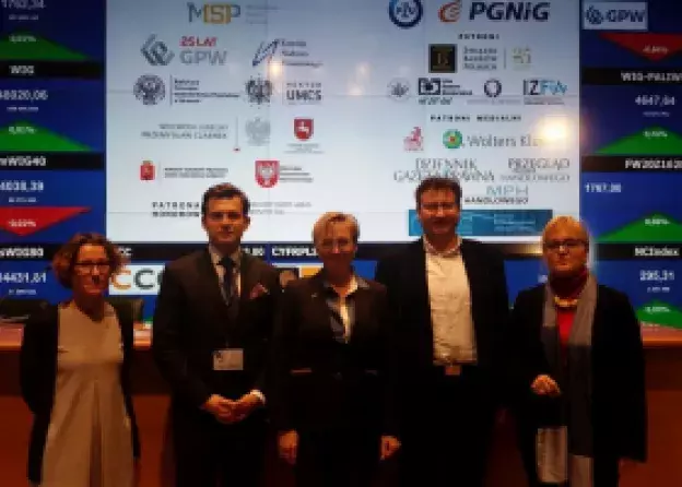 Pracownicy WPiA na konferencji "Spółki Skarbu Państwa na rynku kapitałowym"