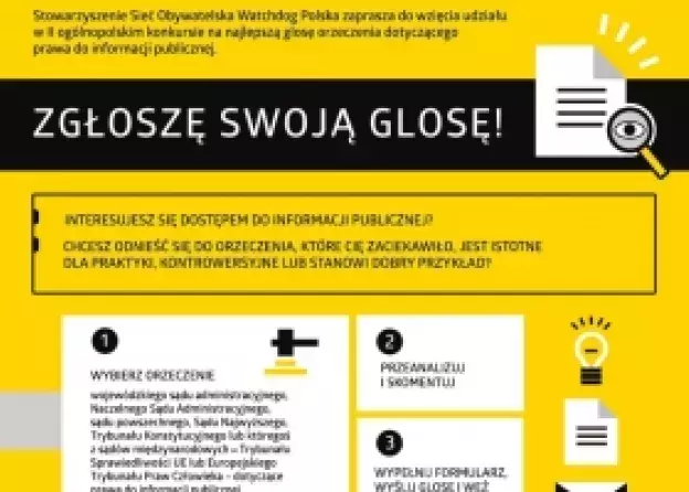II ogólnopolski konkurs  na najlepszą glosę orzeczenia dotyczącego prawa do informacji