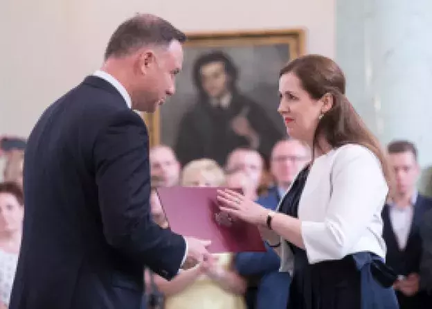 Wręczenie przez Prezydenta RP dr hab. Dianie Trzcińskiej aktu powołania na stanowisko sędziego WSA…