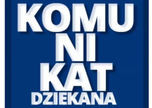Komunikat Dziekana dot. składania prac dyplomowych