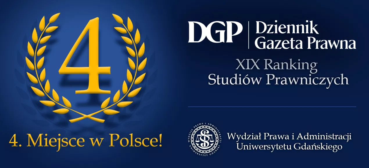 Wydział Prawa i Administracji UG w czołówce rankingu studiów prawniczych!