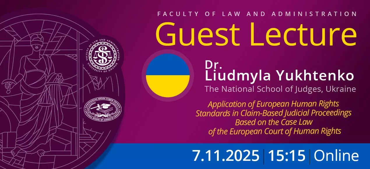 Guest Lecture by Dr. Liudmyla Yukhtenko (National School of Judges of Ukraine